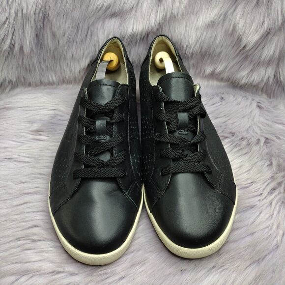 Dansko Orli Nappa Leather Perforated Sneakers Womens Size 40 US 10-10.5 Black - Picture 3 of 8
